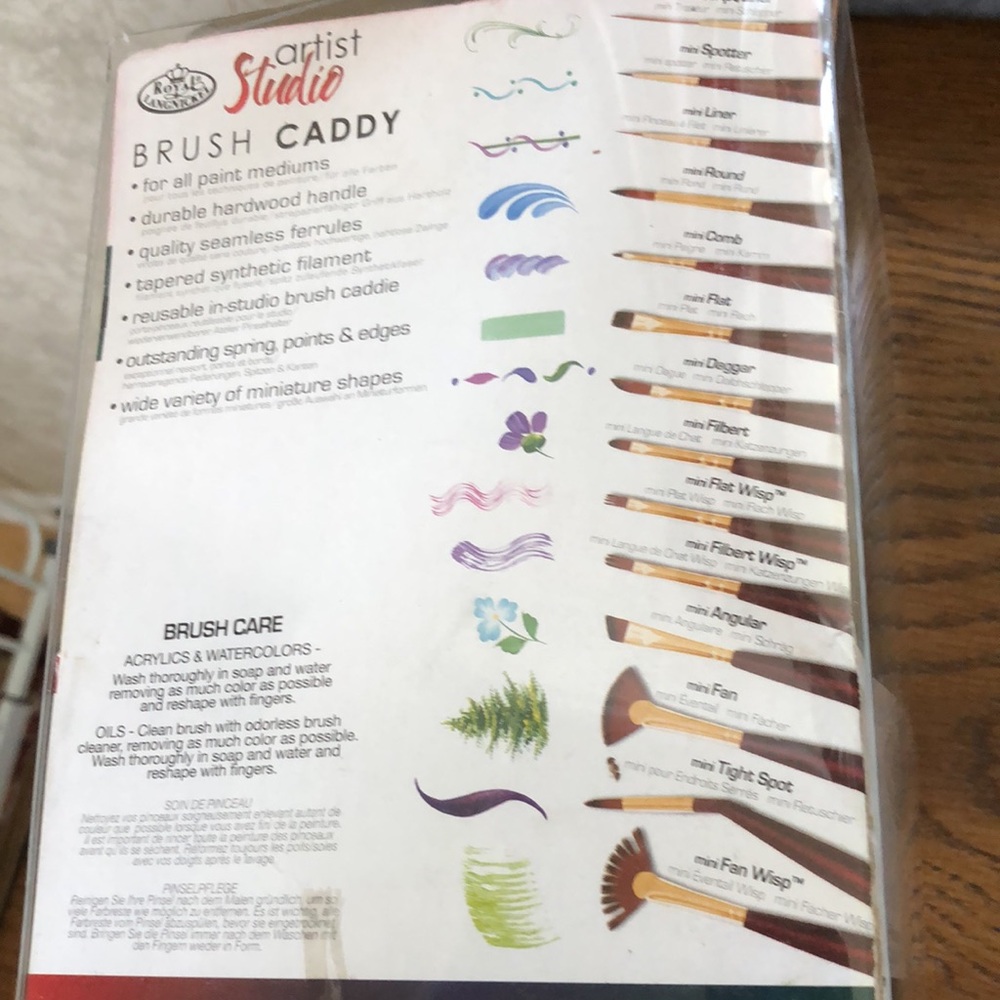 NEW 24 piece all media artist brush set with brush caddy.  By Royal Langnickel - Picture 3 of 7